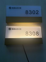 Letrero de Número de Puerta Acrílico Directo de Fábrica Verificado por RFQprint para Edificios y Empresas - Placa Personalizable en Tamaño y Color para Pared