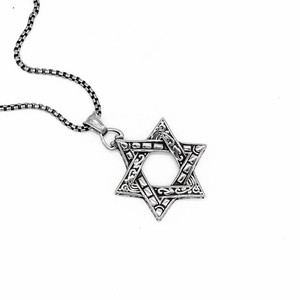 yunnique Unisex Titanium Steel <b>Star</b> Pendant Necklace Metal Retro <b>Design</b> Fashion Jewelry - Product Image 5