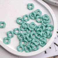 Perles rondes perforées en acrylique à dentelle ondulée, breloque pour sac, chaîne de téléphone en acrylique, bracelet, accessoires de bijoux DIY