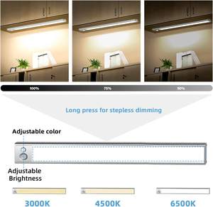 Tuodidi lampu malam LED Modern 30CM, lemari dapur isi ulang daya baterai gerakan magnetik diaktifkan putih ruang tamu - Product Image 6