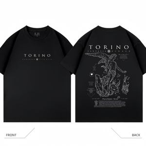 เสื้อยืดโอเวอร์ไซส์ลายกราฟิกข้างขึ้นข้างแรมสไตล์วินเทจ ยูนิเซ็กส์ สำหรับผู้ชายและผู้หญิง ลายอวกาศ ดาราศาสตร์ ลำลอง ผ้าฝ้าย 220 กรัม แขนสั้น - Product Image 4