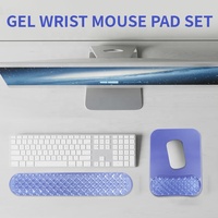Tapis de souris en gel de silicone transparent avec repose-poignet, motif dessin animé estival, pour le gaming et le bureau à domicile