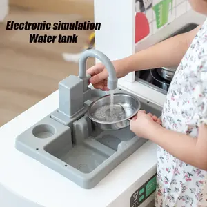 Heiß Begehrtes Kinder-Holzküchenset „Großer Wasserkreislauf“ mit Sound und Licht – Pädagogisches Rollenspielzeug für Jungen und Mädchen - Product Image 3