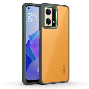 เคสใสสำหรับ <span class=keywords><strong>Oppo</strong></span> F21 Pro <span class=keywords><strong>Reno</strong></span> <span class=keywords><strong>7</strong></span> 4G <span class=keywords><strong>Reno</strong></span> 6 5G A96,เคสแข็งกันกระแทกบัมพ์เปอร์กล้องโลหะ - Product Image 2