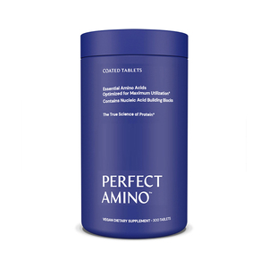 Tabletas Perfect Amino con Recubrimiento Vegano, Aminoácidos Esenciales con Ácidos Nucleicos, Optimizan la Utilización de Proteínas, 300 Tabletas - Product Image 1