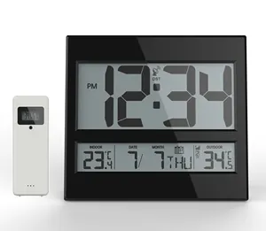Yuton 2023 nuovo grande orologio da parete digitale LCD con alta qualità per interni ed esterni