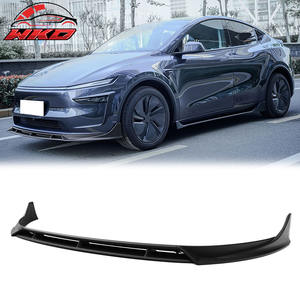 Pour Tesla Model Y Juniper 2025-2026, lèvre de pare-chocs avant 4 pièces, noir mat, spoiler de voiture, kit carrosserie de haute qualité - Product Image 1