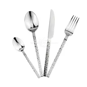 स्टेनलेस स्टील Flatware चांदी के बर्तन सेट, 4 के लिए सेवा, दर्पण पॉलिश, शामिल चाकू/कांटा/चम्मच