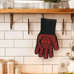 Guantes de Horno de Silicona Resistentes al Calor, para <span class=keywords><strong>Microondas</strong></span>, Impermeables, de Silicona y Algodón, Venta al Por Mayor - Product Image 6