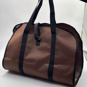 Bolsa de transporte de leña resistente e impermeable con asas, para guardar leña en la chimenea. - Product Image 1