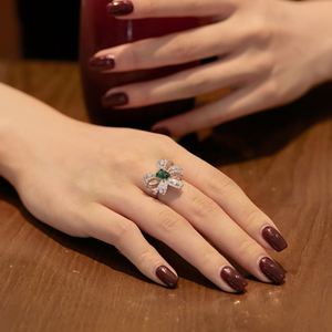 Dylam Stylish 925 Sterling <b>Silver</b> Bow Knot <b>Emerald</b> Green 5A Cubic Zirconia <b>Rings</b> for Women Fine Jewelry Daily Wear Dress up - Product Image 5