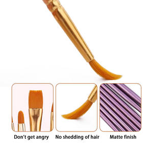 مجموعة فرش رسم للأطفال مكونة من 10 قطع، فرشاة رسم من شعر النايلون للرسم والتلوين بالألوان الأكريليك - Product Image 5