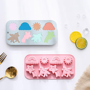 3D Arco Iris alado <span class=keywords><strong>unicornio</strong></span> sol meteorito molde <span class=keywords><strong>de</strong></span> pastel <span class=keywords><strong>de</strong></span> silicona DIY resina epoxi azúcar pastelería galleta Chocolate decoración utensilios <span class=keywords><strong>de</strong></span> cocina - Product Image 4