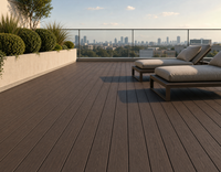 Planches de terrasse ASA en WPC co-extrudé, imperméables, durables, pour l'extérieur, villa, jardin, cour, terrasse, directement de l'usine