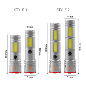 ไฟฉาย LED แบบซูมได้ ชาร์จผ่าน USB พร้อมหน้าจอดิจิตอล แบตสำรองในตัว แสงเลเซอร์ COB กำลังสูง กันน้ำ เหมาะสำหรับตั้งแคมป์กลางแจ้ง - Product Image 6