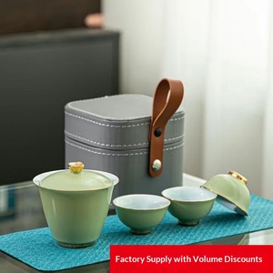 <span class=keywords><strong>Set</strong></span> da Tè Kung Fu Portatile da Viaggio, Teiera in Porcellana, Tazze da Tè, Design Vintage di Lusso Retrò, <span class=keywords><strong>Set</strong></span> Regalo con Gaiwan per Preparazione del Tè - Product Image 2