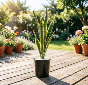 Planta en maceta 'Mother in Law Tongue' purificadora <span class=keywords><strong>de</strong></span> aire para interiores, <span class=keywords><strong>de</strong></span> bajo mantenimiento, decoración para el hogar, oficina, jardín, follaje ornamental. - Product Image 1