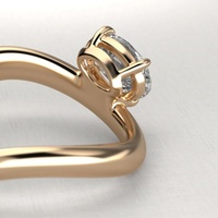 Bague de fiançailles en or massif 10K/14K/18K avec diamant de laboratoire ovale de 3 carats, taille personnalisée, motif vague, certifiée IGI CVD/HPHT VVS DEF