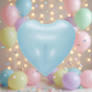Ballon Cœur Bleu 45 cm en Mylar Jetable pour Fête, Décorations de Fête pour Bébé - Product Image 5
