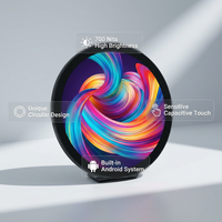 Pantalla LCD Redonda Ultrafina de 23/24 Pulgadas con Android, 700 Nits, Táctil Capacitiva, para Publicidad Creativa en Comercios y Galerías de Arte