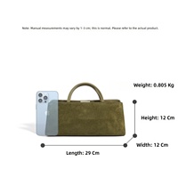 Tas Selempang Kulit Asli Suede Model Terbaru Musim Gugur Dingin, Tas Tangan Mewah nan Elegan, Tas Bahu High-End, Tas Crossbody