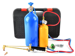 Kit di Saldatura a <span class=keywords><strong>Gas</strong></span> Multifunzionale Uweld, Set Portatile con Torcia <span class=keywords><strong>MAPP</strong></span>, <span class=keywords><strong>Bombola</strong></span> di Ossigeno e <span class=keywords><strong>Gas</strong></span> <span class=keywords><strong>MAPP</strong></span> - Product Image 4