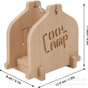 ที่วางยากันยุงไม้ไผ่แบบพกพาสำหรับตั้งแคมป์กลางแจ้งรูปทรงสี่เหลี่ยม - Product Image 4