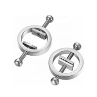 Anneaux de téton réglables en acier inoxydable personnalisés en gros, accessoires de retenue pour mariage