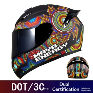 Casque intégral rétro exclusif pour le commerce extérieur, pour moto, vélo électrique et karting, certifié DOT/3C, pour hommes et femmes - Product Image 1