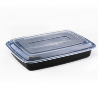 Contenedores Rectangulares Desechables de Plástico PP para Alimentos, Aptos para Microondas, Envases para Llevar