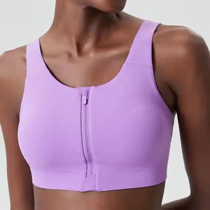 Reggiseno imbottito senza cuciture con cerniera anteriore senza cuciture con cerniera <span class=keywords><strong>sportiva</strong></span> da donna - Product Image 4