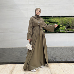 Loriya Set Abaya 2 Potong Laris Manis Pakaian Islami Pakaian Muslim Tradisional Abaya Dubai untuk Wanita Muslim Desain Abaya - Product Image 5