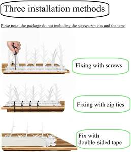 Chingyoo 6 Packs ABS Solid Eco-Friendly <strong>Bird</strong> <strong>Spikes</strong> Outdoor Cat Pigeon Repellent <strong>for</strong> Walls <strong>Roofs</strong> Windows (Over 480 Hours Use) - Product Image 4