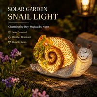 Lampe solaire LED d'extérieur IP44 étanche en résine, motif renard, hibou, escargot, hérisson, lumière décorative blanche chaude pour jardin