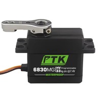 Motor Servo Digital PTK 6830MG para Coche RC 1/8 1/10, Engranaje de Acero Inoxidable de Alta Velocidad 180, Servomotor Industrial de 20Kg-35Kg