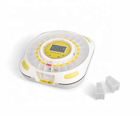 Boîte de rangement de pilules intelligente Bluetooth automatique OEM en ABS, distributeur de pilules, gobelets amovibles, 21 compartiments, verrouillage par clé, connexion à l'application LCD