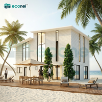 Maisons préfabriquées ignifuges et imperméables personnalisées à vendre pour projets immobiliers, villas préfabriquées de haute qualité