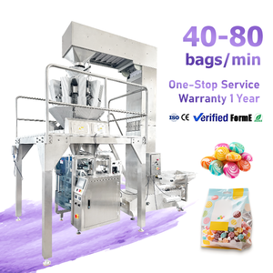 Machine d'emballage automatique verticale pour sachets de granulés MDP, emballage alimentaire, scellage à l'azote, bonbons, chips de pommes de terre, en-cas - Product Image 1