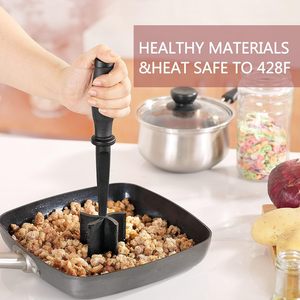 5 lames incurvées antiadhésif Hamburger hachoir outil de cuisine meulage boeuf viande Masher spatule résistant à la chaleur cuisson <span class=keywords><strong>pâtisserie</strong></span> outil - Product Image 6
