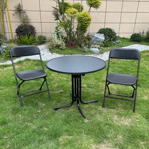 High Quality Durable Portable Outdoor Furniture <strong>Garden</strong> Park Dining Folding One <strong>Low</strong> <strong>Table</strong> and Two Chairs Set - Product Image 1