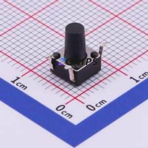 TS-1095E-A11B3-D2 Tactile Switch SMD-4P,6x6mm Switch Single Pole Single Throw Round Button 2.5N Vertical Mount - Product Image 1