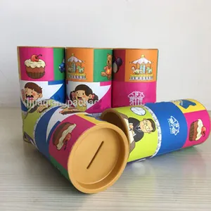 Customized Cosmetic Paper Tube Packaging Attractive Design Paper Tube Piggy Bank