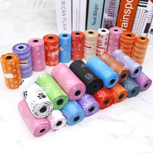 100% phân hủy sinh học nhựa du lịch ngoài trời thân thiện với môi CuộN Doggie poop túi với in Paws cho pet xử lý chất thải - Product Image 2