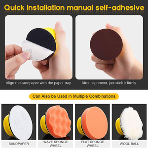 Vòng tay chà nhám Pad 5in khối mài mòn miếng đệm cao su Sanding Pads cho các ứng dụng khác nhau - Product Image 5