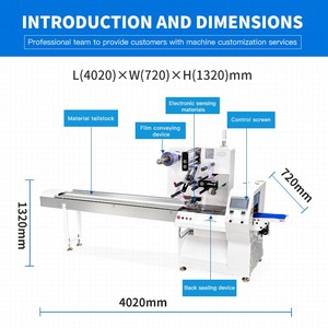 Tự động chất lượng cao dòng chảy Gối máy đóng gói Cookie nhỏ máy đóng gói Biscuit máy đóng gói - Product Image 3