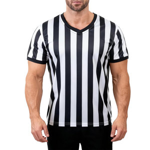 Chemise D'Arbitre Homme Tag Custom – Rayures Noir/Blanc – Taille L – Occasion