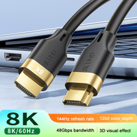 Cable HDMI V2.1 8K UHD de Alta Calidad, 8K 60Hz 48Gbps, Cable HDMI 4K 120Hz para Cine en Casa, Monitor, Computadora, Proyector