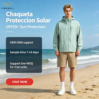Veste de soleil Gorpcore UPF50 pour hommes, protection UV pour la montagne, la randonnée et le camping, légère, respirante et à capuche