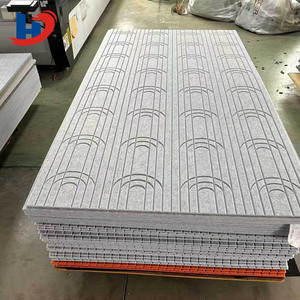 Panneau Acoustique PET Gravé HJ Source Factory, Motif Arche, Style Art Déco Géométrique, Carreaux Muraux Insonorisants Sculptés SQM - Product Image 1