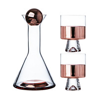 Ensemble de carafes à vin en verre soufflé transparent de haute qualité, pour usage domestique, 900 ml, soufflé à la main, design moderne, personnalisable